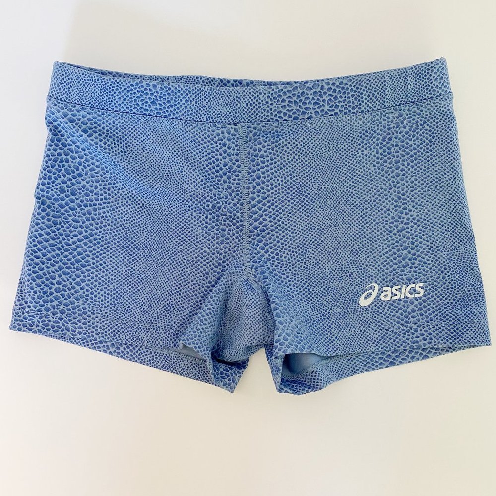 Asics blue booty shorts S